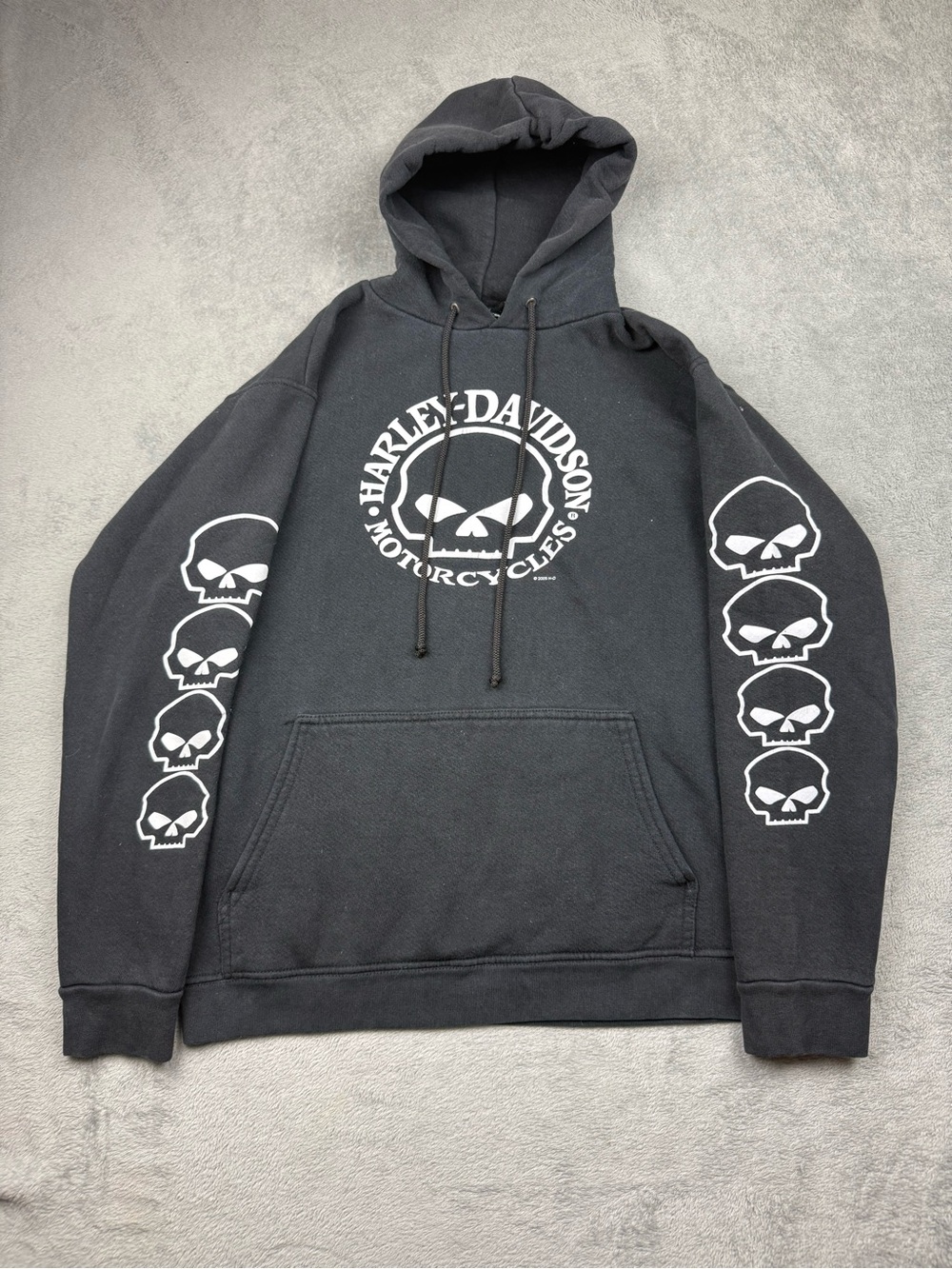 Harley-Davidson Motorcycles Hoodie Willie G Skull Grande Prairie 2005 Size S